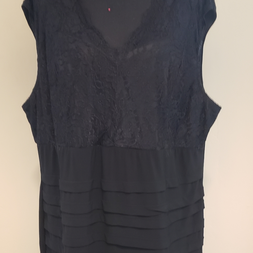 Dress Barn Black Lace Top Dress